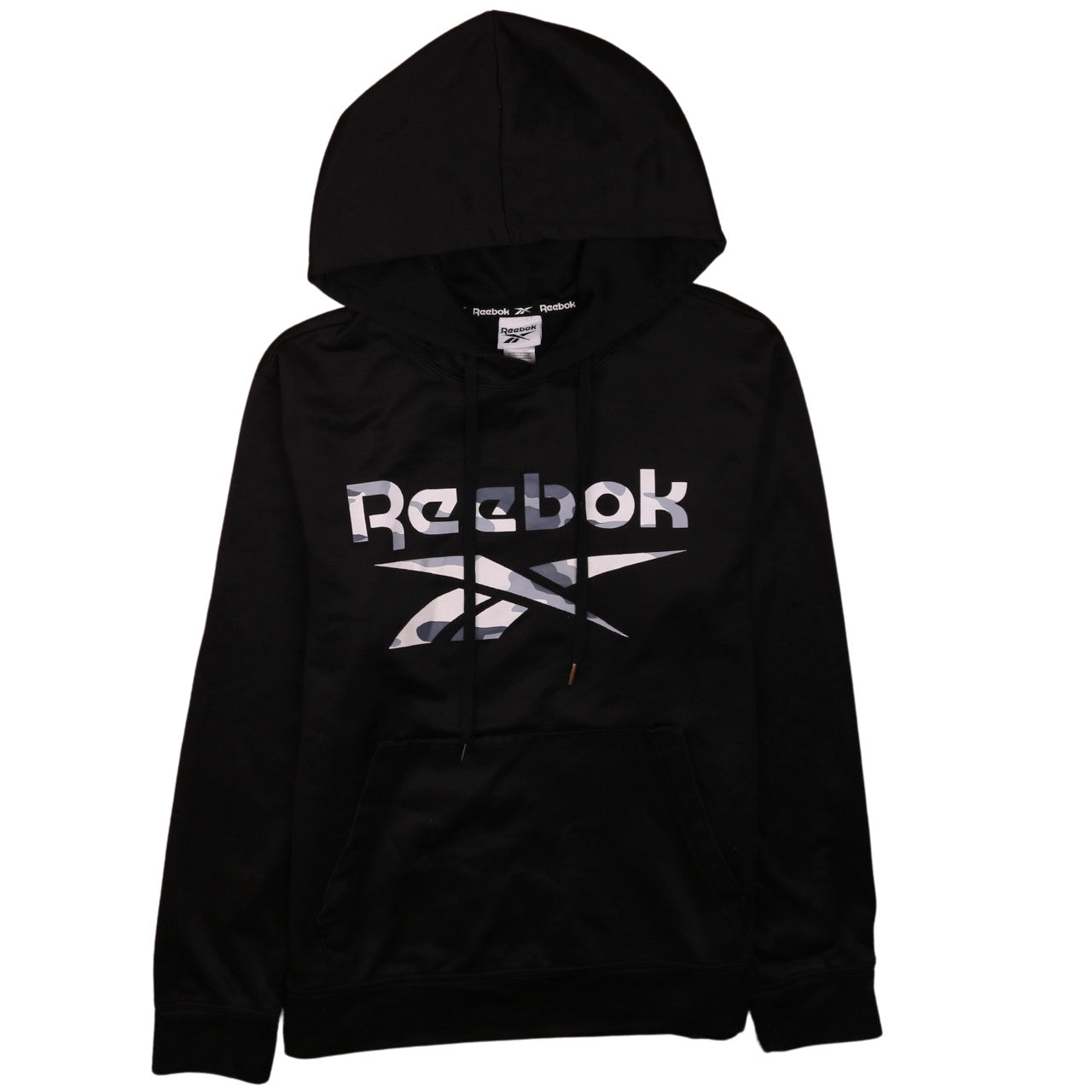 Reebok Men’s Black Pullover Hoodie M Logo Sportswear