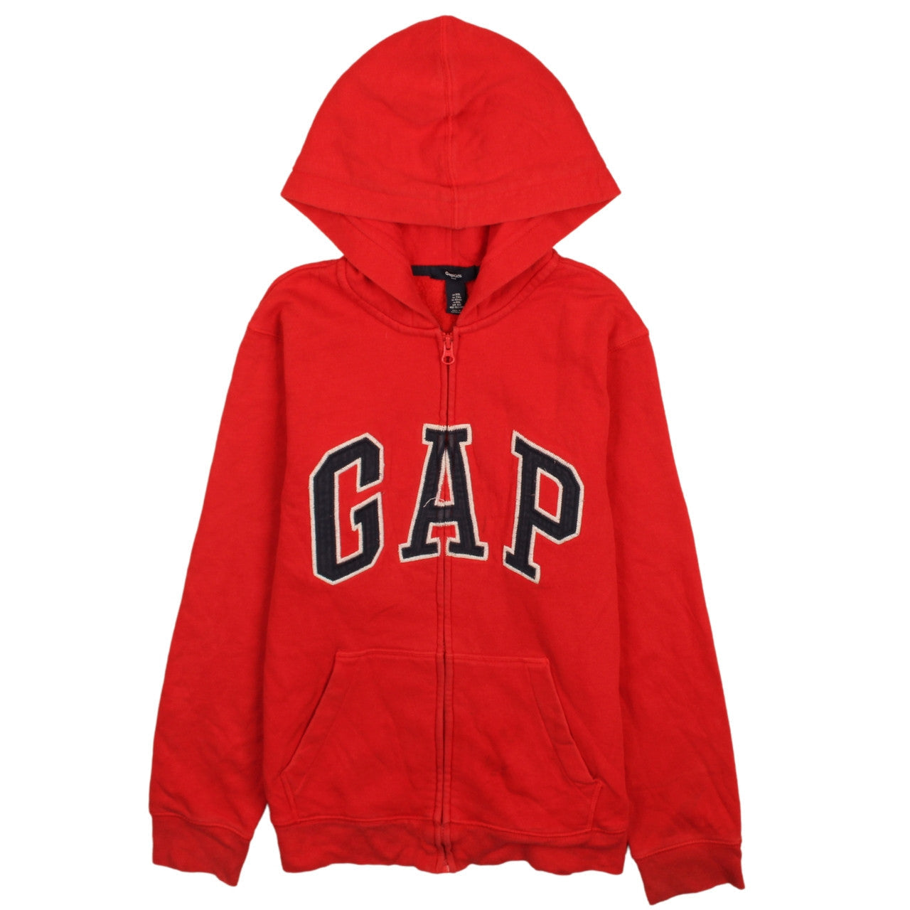 GapKids Boys Red Full Zip Hoodie 13 Years Embroidered Logo