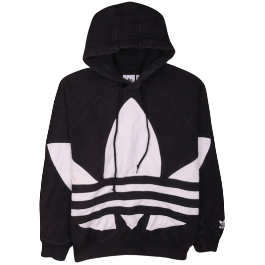 Adidas Mens Black Logo Pullover Hoodie Size M