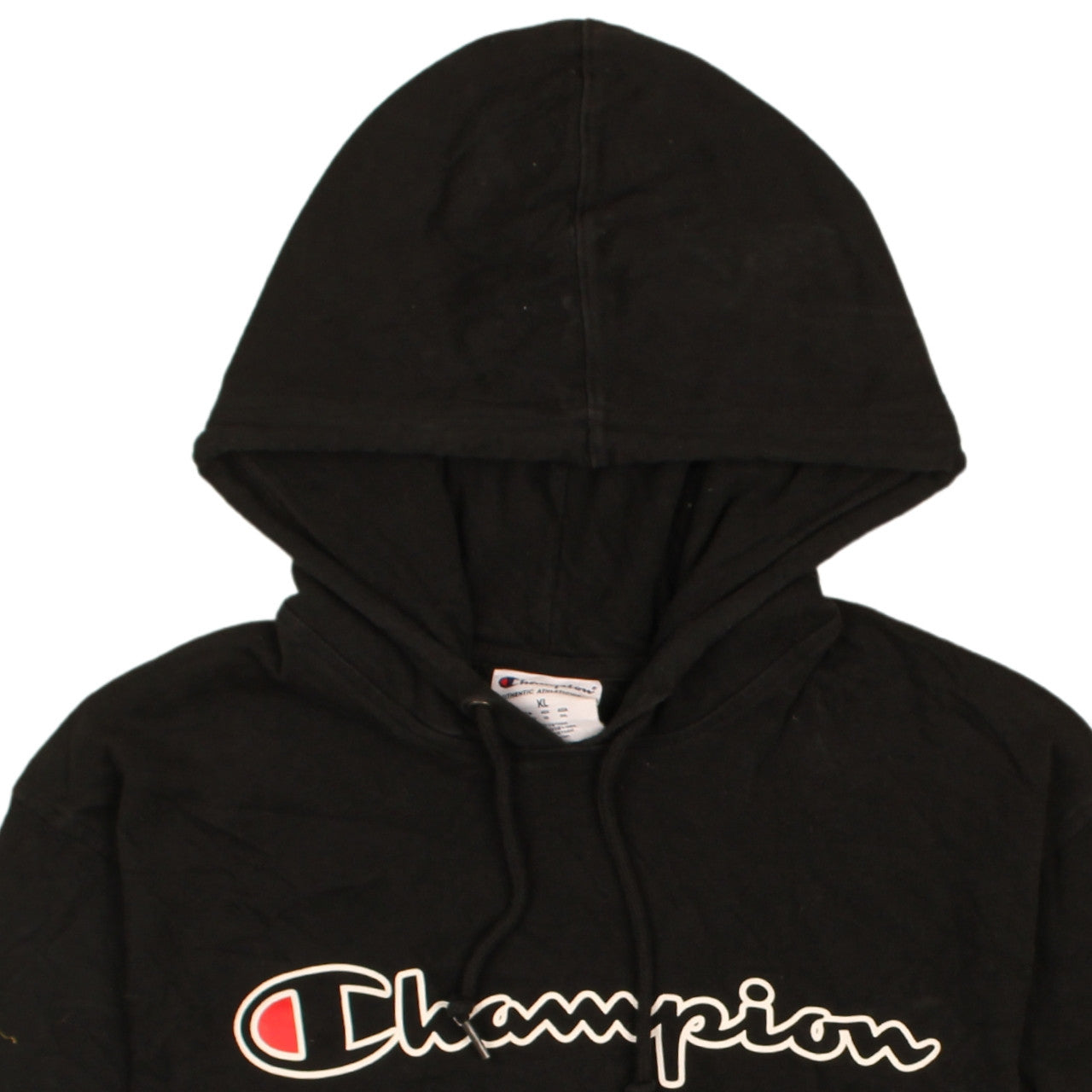 Champion Men's Black XL Pullover Hoodie with Logo