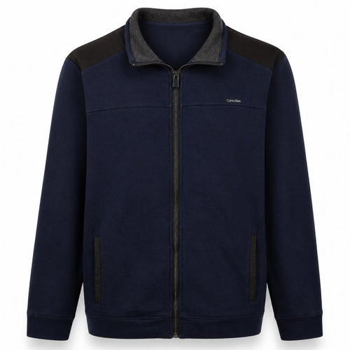 Calvin Klein Jeans Men's Blue Full Zip Fleece Sweatshirt L