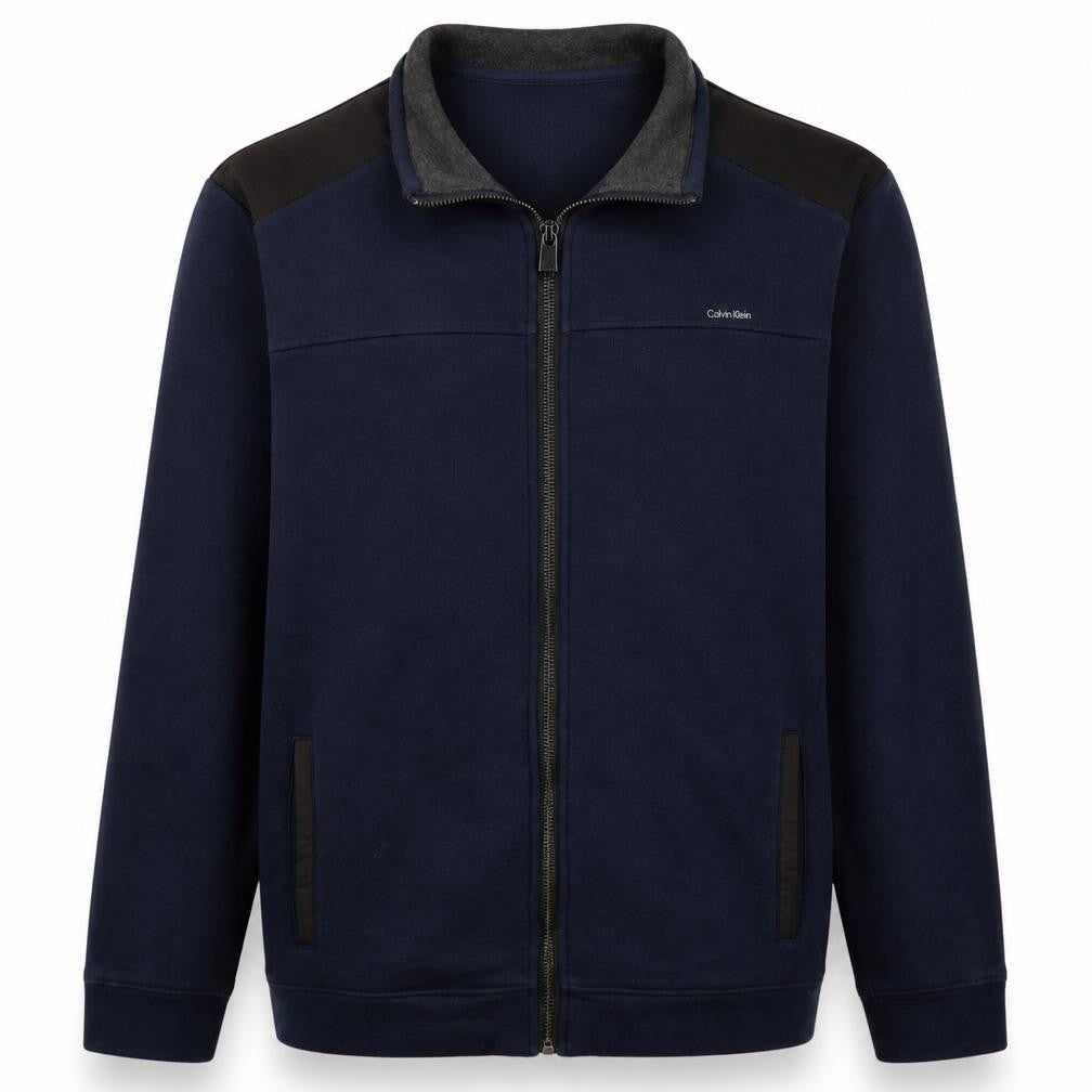 Calvin Klein Jeans Men's Blue Full Zip Fleece Sweatshirt L