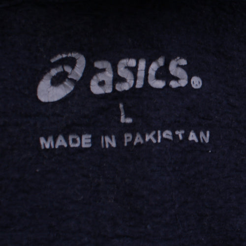 Asics Men's Blue Pullover Hoodie USA Logo Size L Sportswear