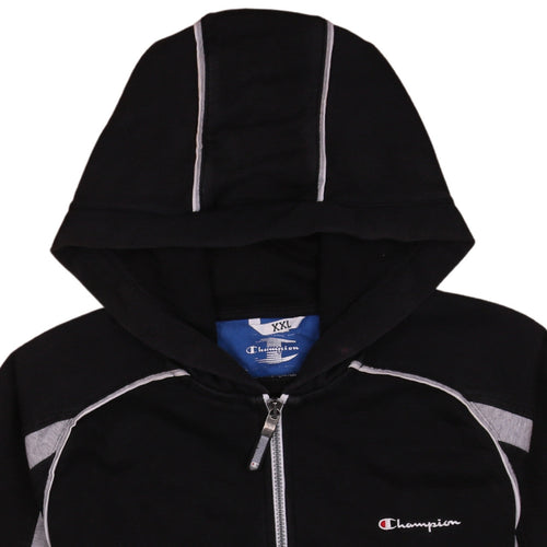 Champion Men's Black 2XL Full Zip Hoodie Sports Style