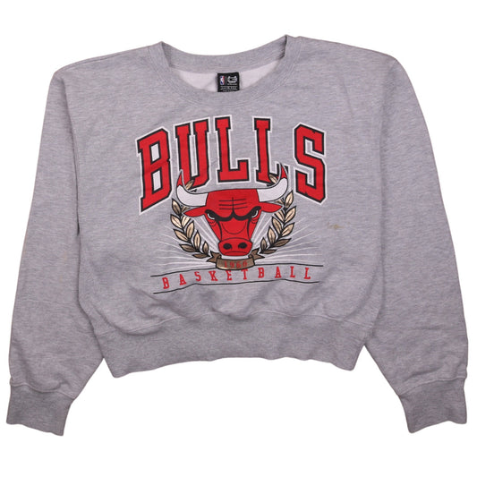 Ultra Game NBA Chicago Bulls Grey Sweatshirt XL Women Graphic Print