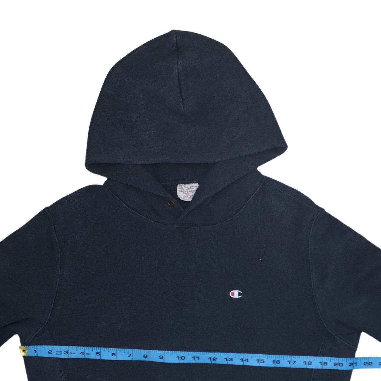 Champion Men's Blue Reverse Weave Pullover Hoodie Size L