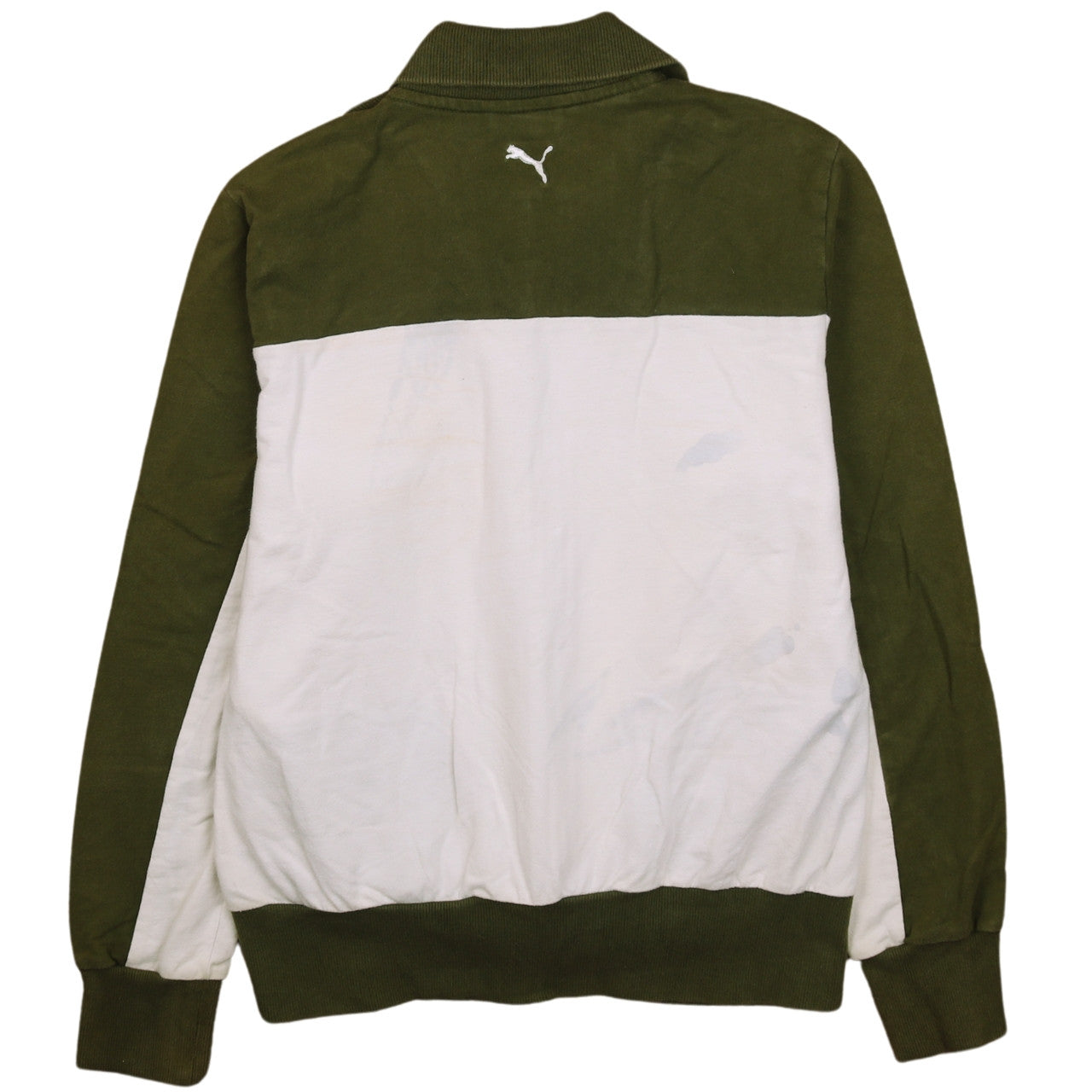 Puma Women's Green & White Full Zip Sweatshirt Size 14