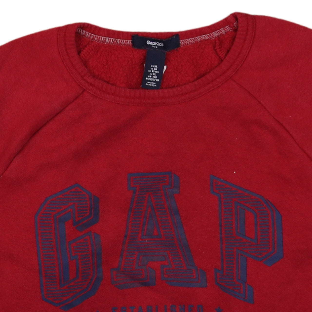 Gap Kids Boys Red Graphic Print Crew Neck Sweatshirt 12 Years