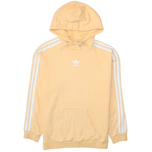 Adidas Women’s Beige Pullover Hoodie XS Relaxed Fit Cotton Blend