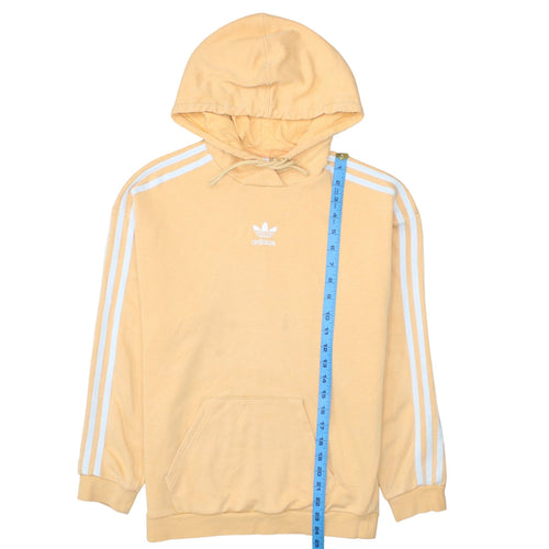 Adidas Women’s Beige Pullover Hoodie XS Relaxed Fit Cotton Blend