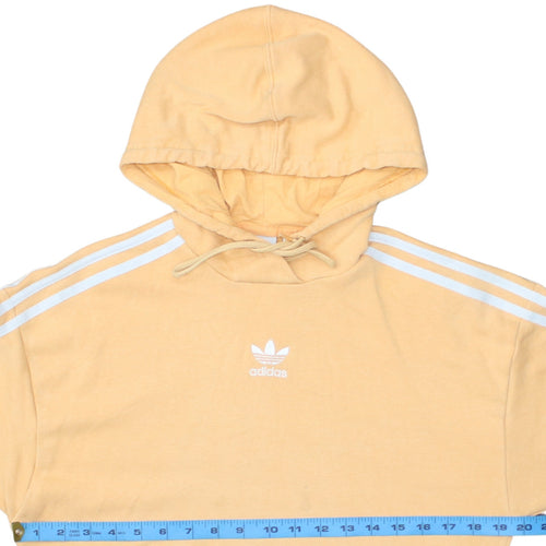 Adidas Women’s Beige Pullover Hoodie XS Relaxed Fit Cotton Blend