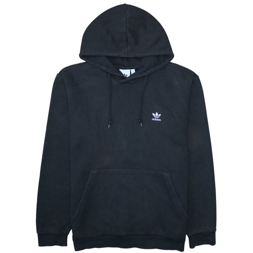Adidas Men Black Pullover Hoodie Size L Fleece Sportswear