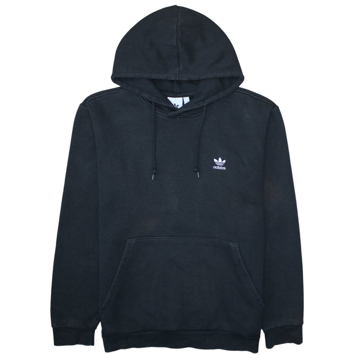 Adidas Men Black Pullover Hoodie Size L Fleece Sportswear