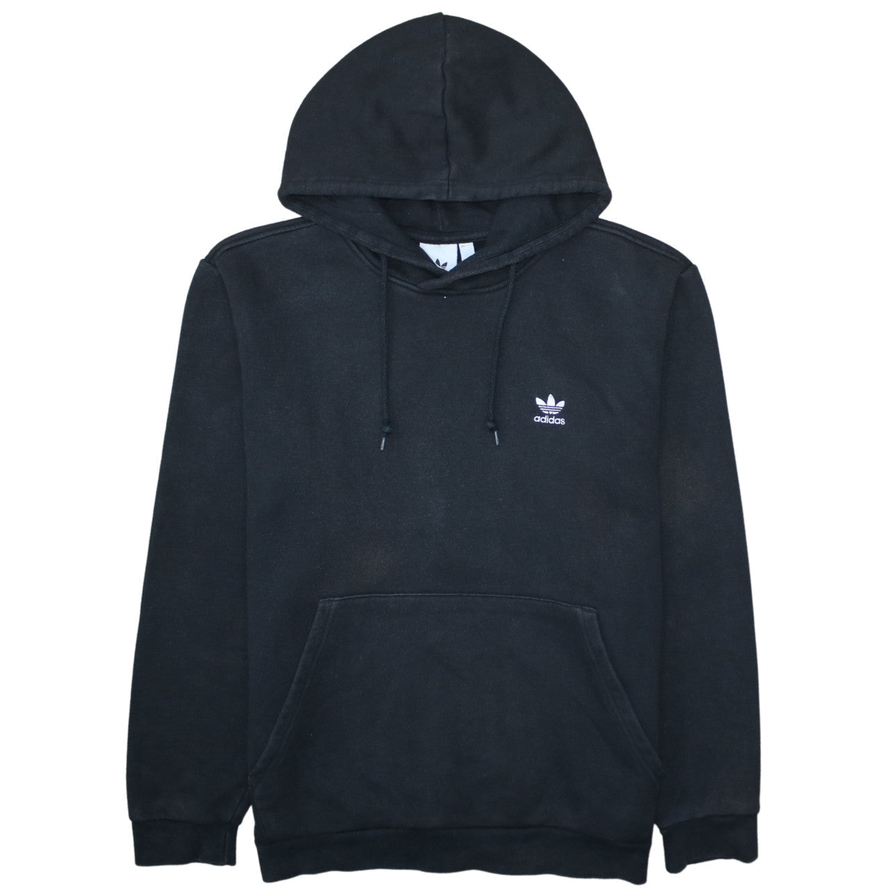 Adidas Men Black Pullover Hoodie Size L Fleece Sportswear