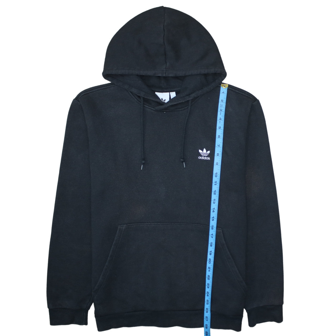 Adidas Men Black Pullover Hoodie Size L Fleece Sportswear