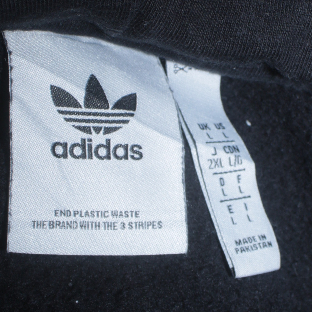 Adidas Men Black Pullover Hoodie Size L Fleece Sportswear