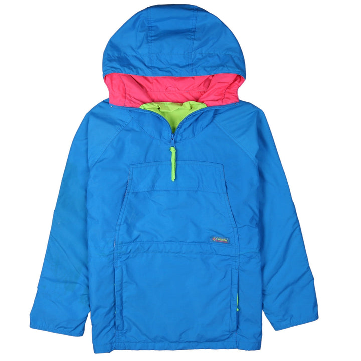 Columbia Womens Blue Hooded Anorak Jacket Size M Waterproof Windproof