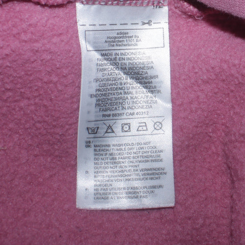 Adidas Womens Pink Pullover Hoodie XS Cotton Blend Casual