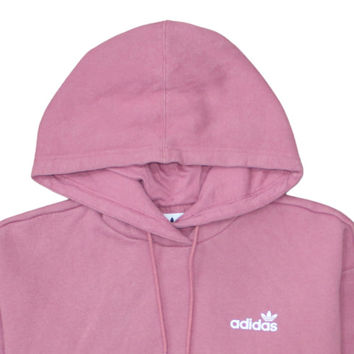 Adidas Womens Pink Pullover Hoodie XS Cotton Blend Casual