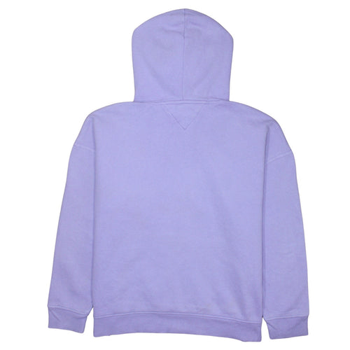 Tommy Jeans Womens Lilac Hoodie Medium Cotton Blend Pullover Hooded Sweatshirt