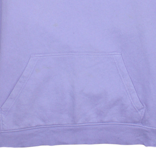 Tommy Jeans Womens Lilac Hoodie Medium Cotton Blend Pullover Hooded Sweatshirt