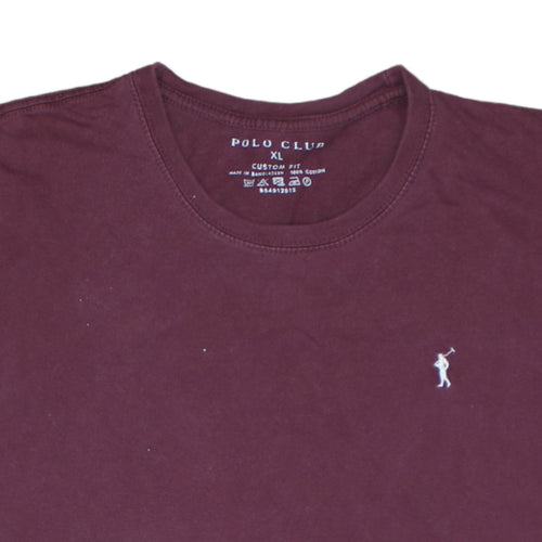 Polo Club Men's Brown XL Custom Fit Cotton Short Sleeve T-Shirt