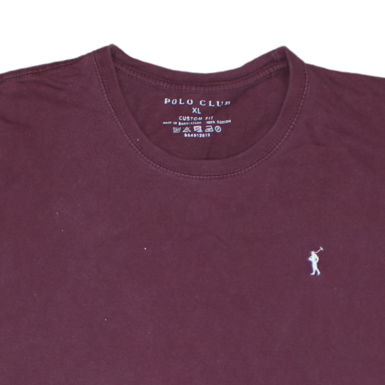 Polo Club Men's Brown XL Custom Fit Cotton Short Sleeve T-Shirt