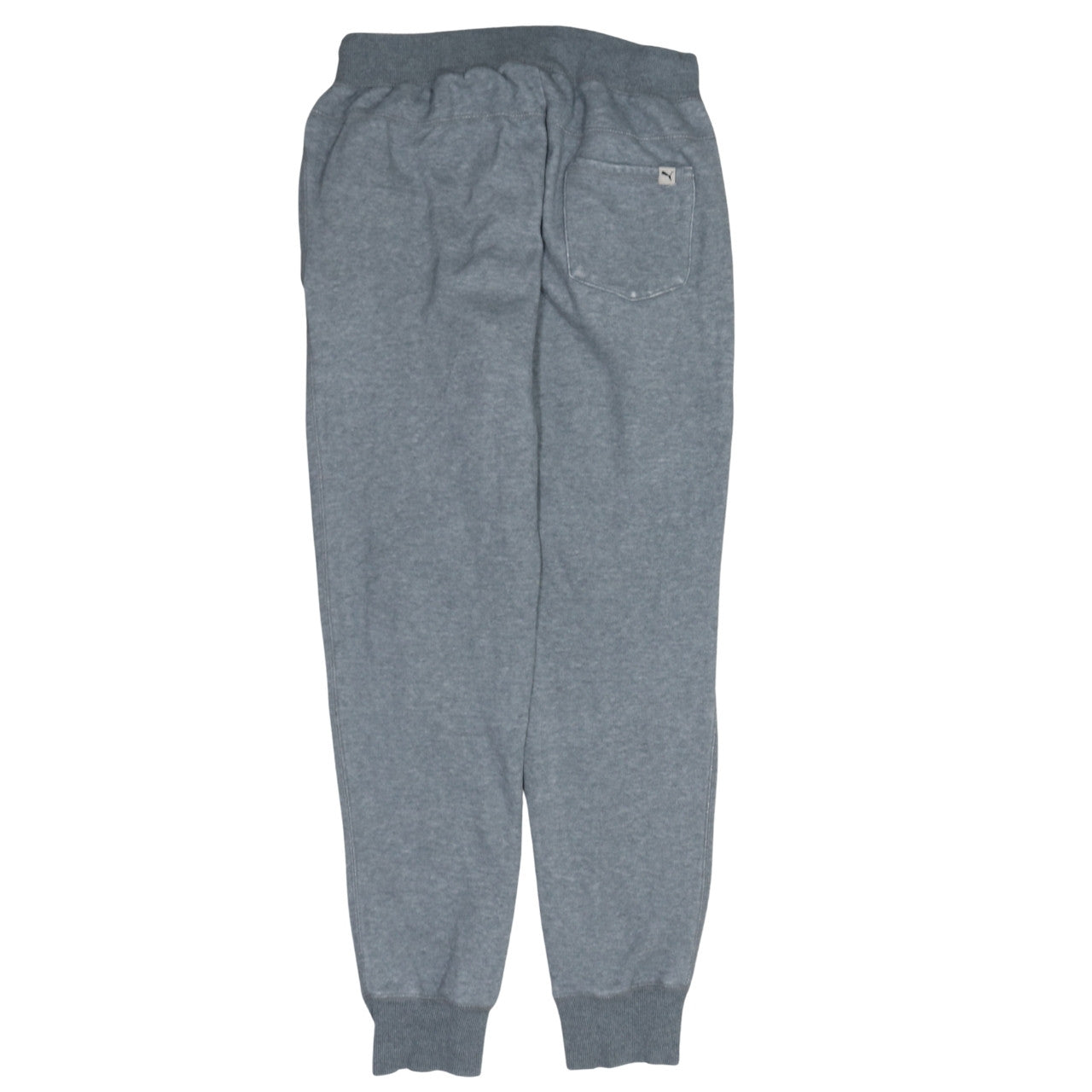 Puma Mens Grey Jogger Sweatpants S Elastic Waist Logo Tapered Leg
