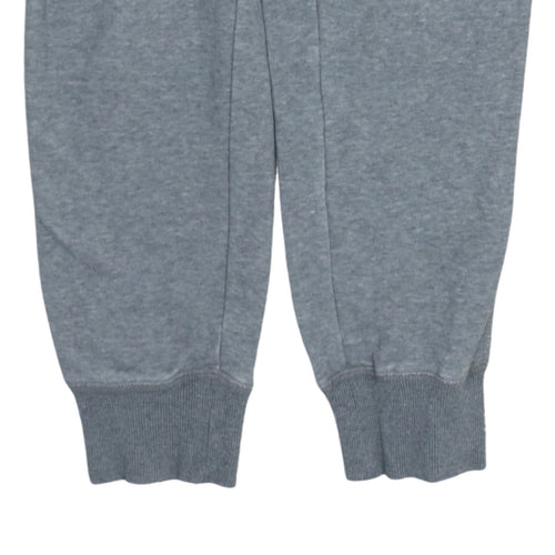 Puma Mens Grey Jogger Sweatpants S Elastic Waist Logo Tapered Leg