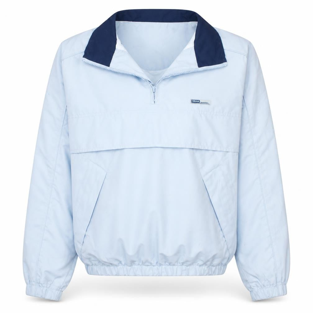 Front view of HEAD Women's Blue, size 12, Half Zip Windbreaker Jacket