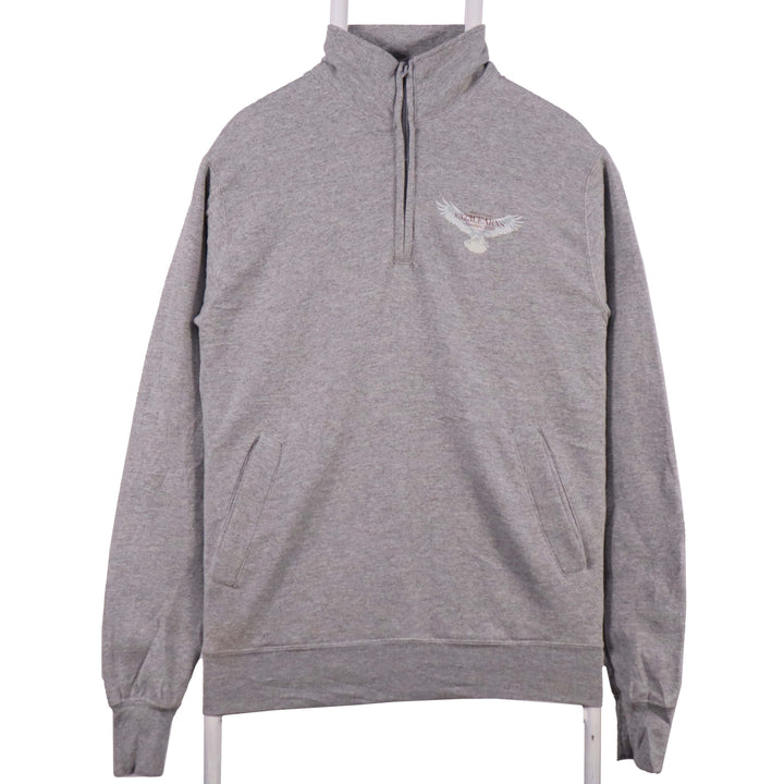 Champion Men’s Grey 1/4 Zip Fleece Sweatshirt Size S Regular Fit