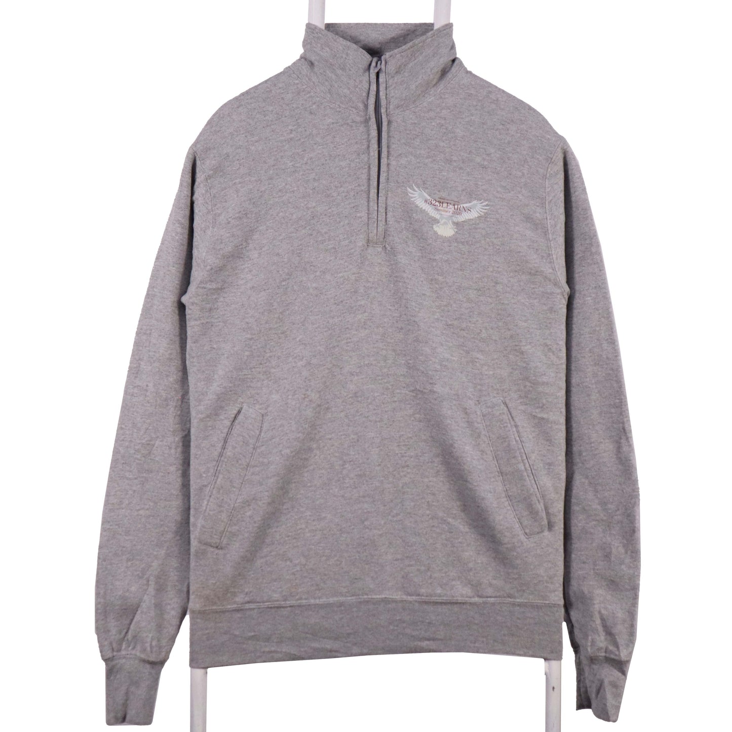 Champion Men’s Grey 1/4 Zip Fleece Sweatshirt Size S Regular Fit