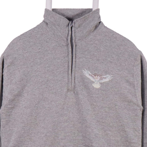 Champion Men’s Grey 1/4 Zip Fleece Sweatshirt Size S Regular Fit