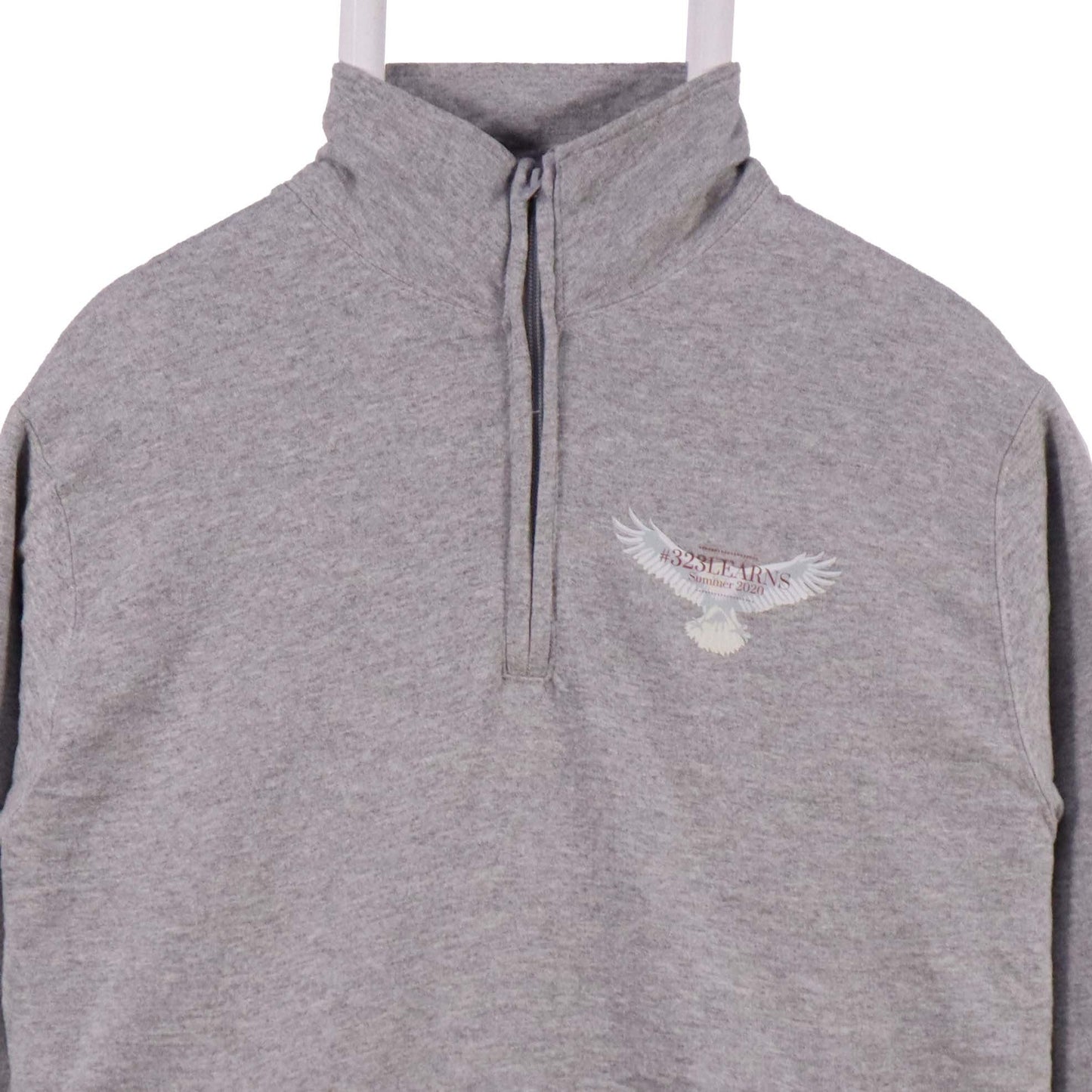 Champion Men’s Grey 1/4 Zip Fleece Sweatshirt Size S Regular Fit