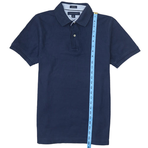 Tommy Hilfiger Men Blue Classic Fit Cotton Polo Shirt Size S
