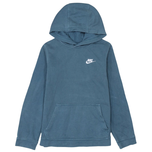 Nike Boys Blue Pullover Hoodie L 147-158cm Cotton Fleece Casual