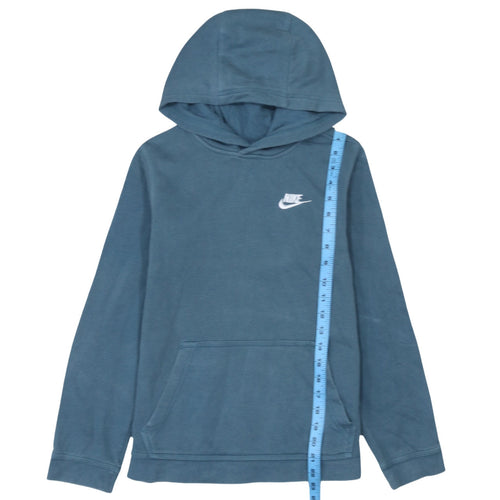 Nike Boys Blue Pullover Hoodie L 147-158cm Cotton Fleece Casual