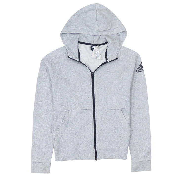 Adidas Men's Grey XS Full Zip Hooded Sweatshirt
