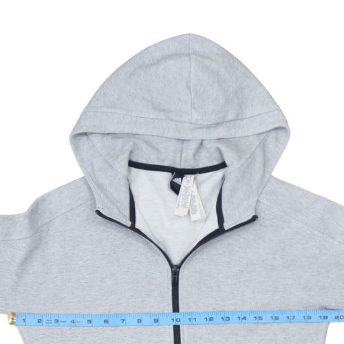 Adidas Men's Grey XS Full Zip Hooded Sweatshirt