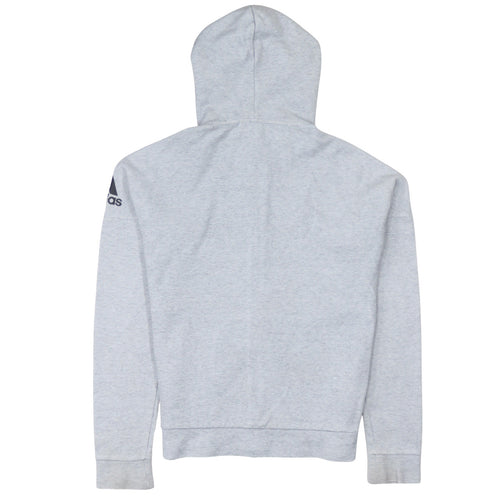 Adidas Men's Grey XS Full Zip Hooded Sweatshirt