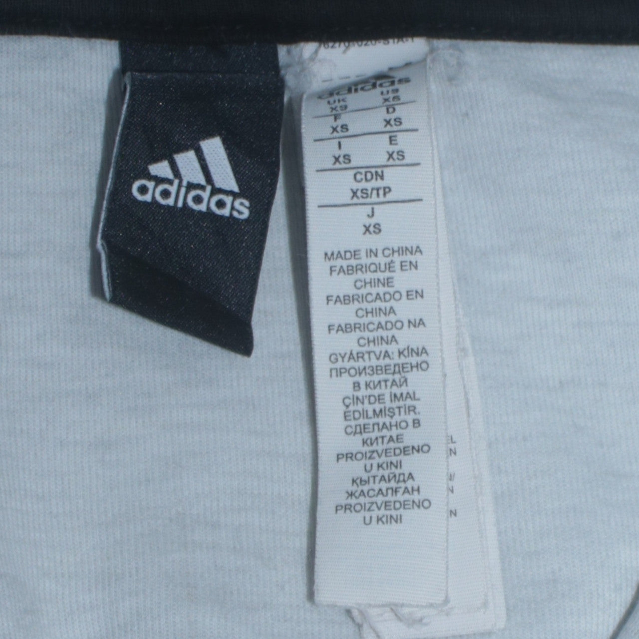 Adidas Men's Grey XS Full Zip Hooded Sweatshirt