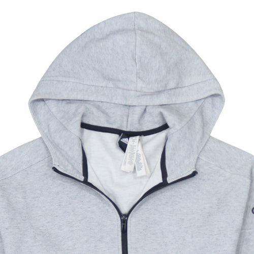 Adidas Men's Grey XS Full Zip Hooded Sweatshirt