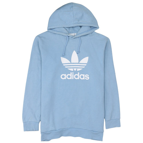 Adidas Men's Blue Pullover Hoodie Size L Sports Logo Sweatshirt