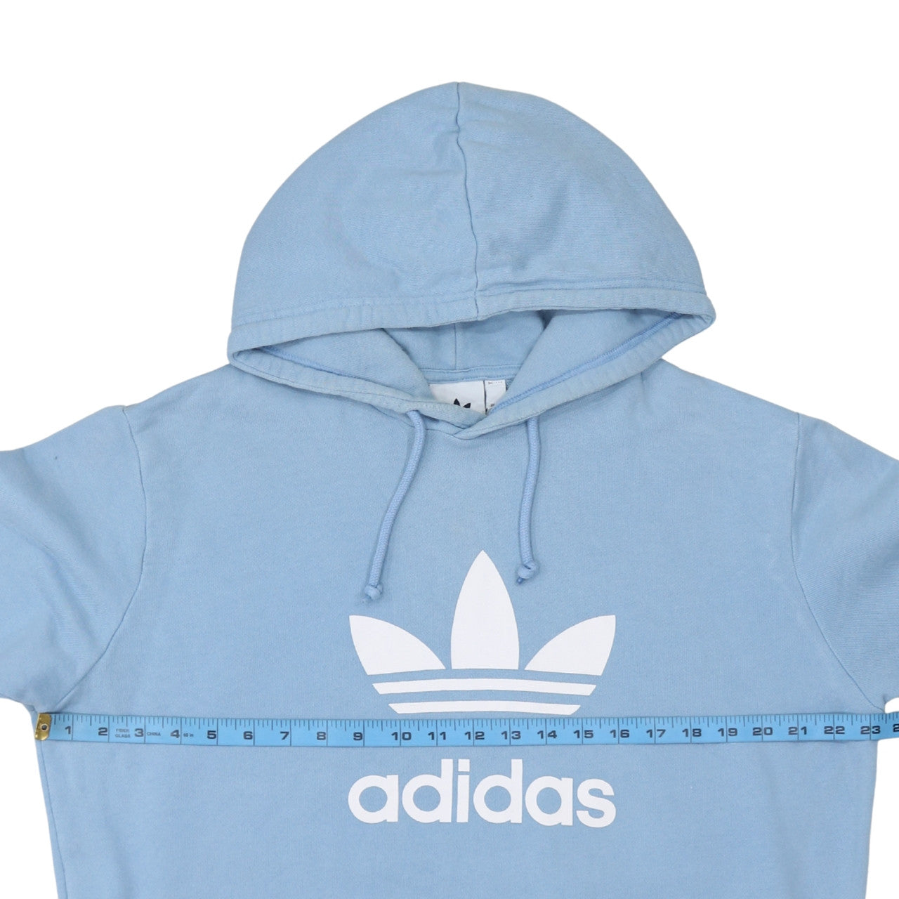 Adidas Men's Blue Pullover Hoodie Size L Sports Logo Sweatshirt