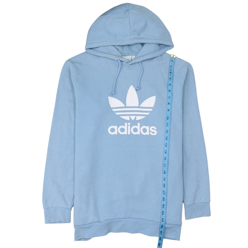 Adidas Men's Blue Pullover Hoodie Size L Sports Logo Sweatshirt