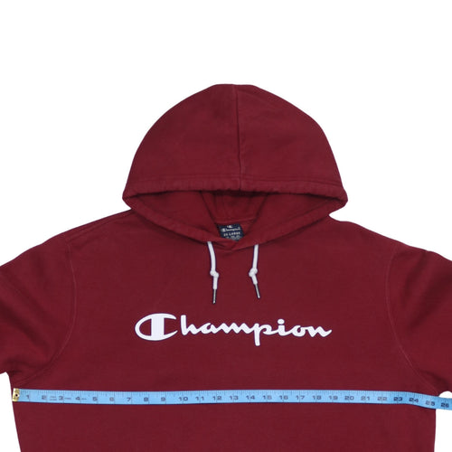 Champion Men's Red Pullover Hoodie 2XL Graphic Logo Sweatshirt