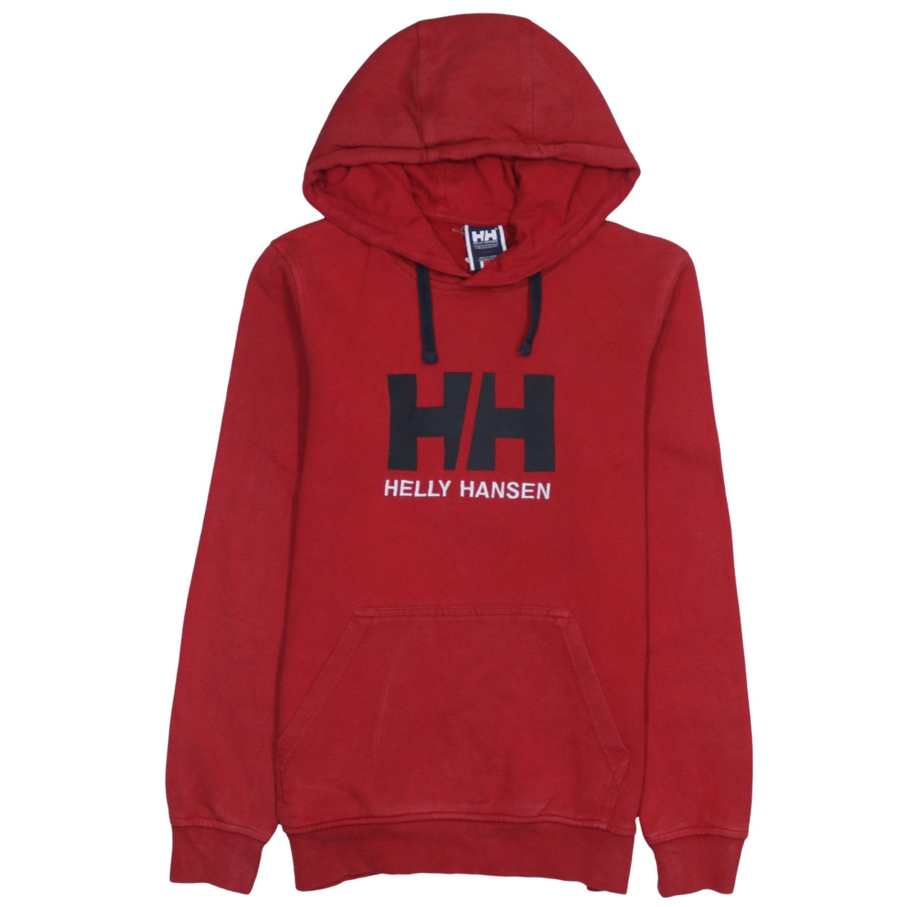 Helly Hansen Men's Red Pullover Hoodie Size S Logo Fleece