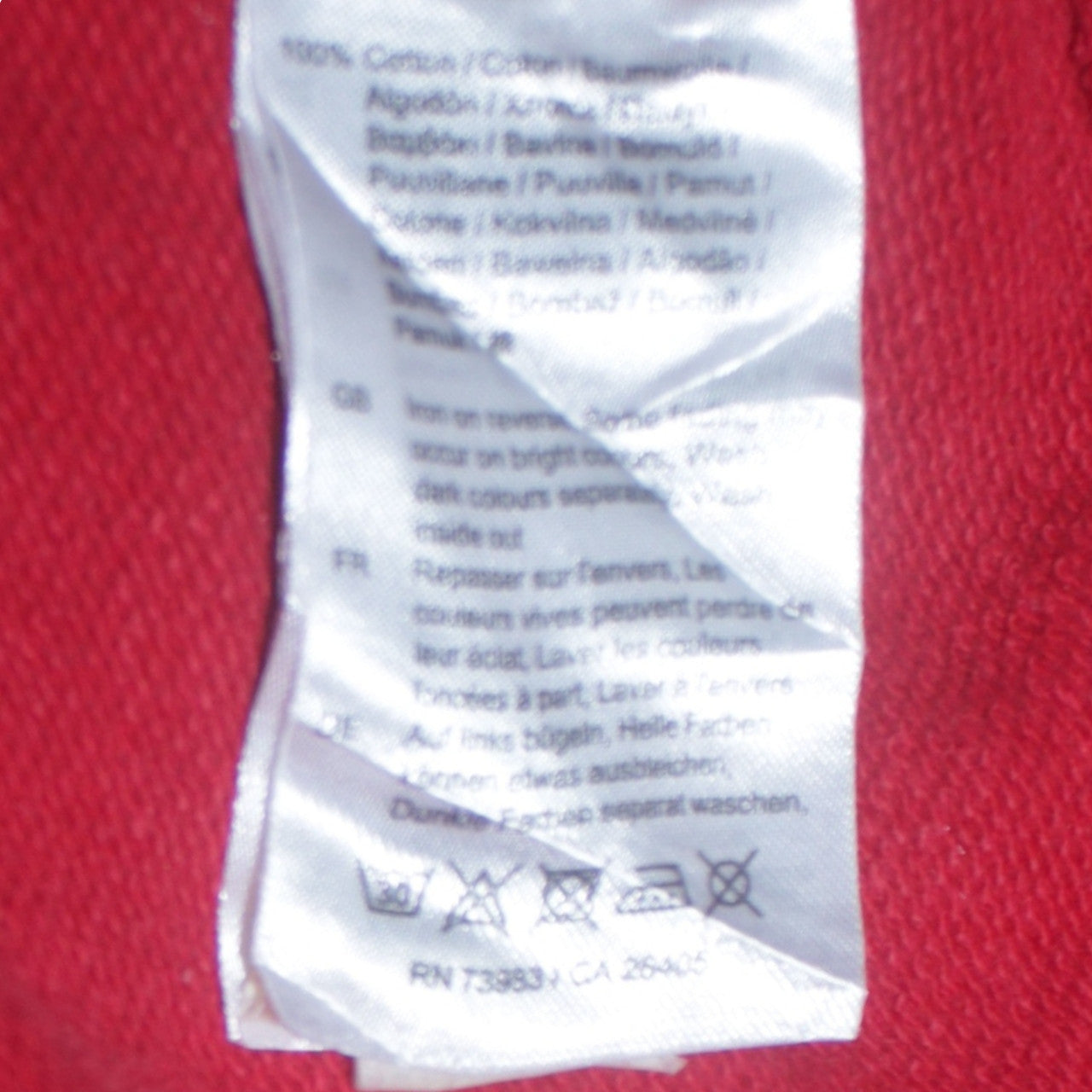 Helly Hansen Men's Red Pullover Hoodie Size S Logo Fleece