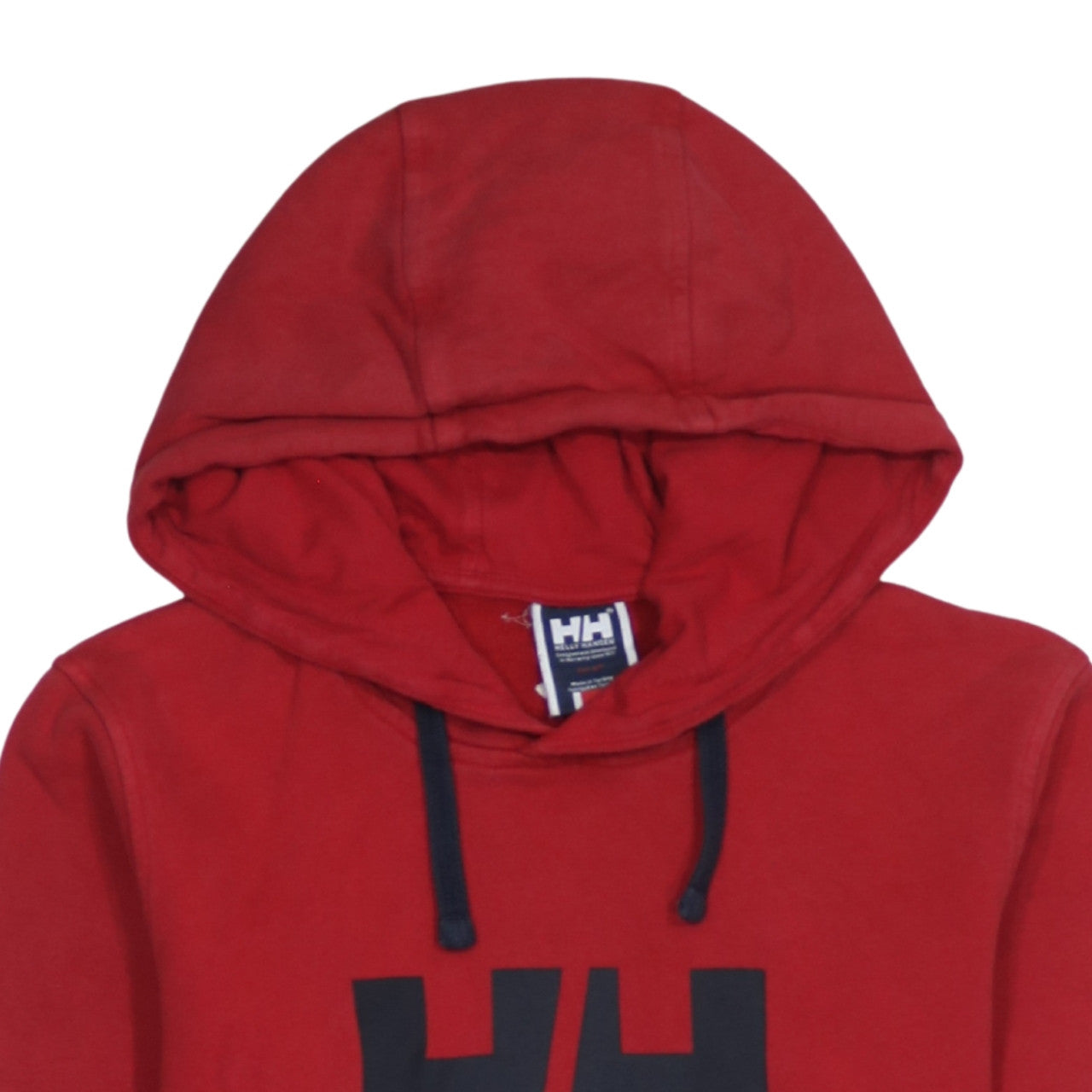 Helly Hansen Men's Red Pullover Hoodie Size S Logo Fleece