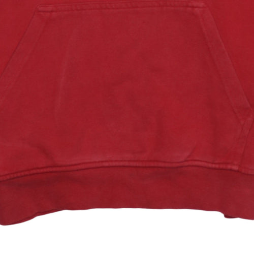 Helly Hansen Men's Red Pullover Hoodie Size S Logo Fleece